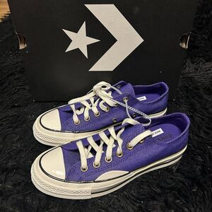 CONVERSE Chuck 70 purple denim lace up shoes sneakers women's 7.5 new